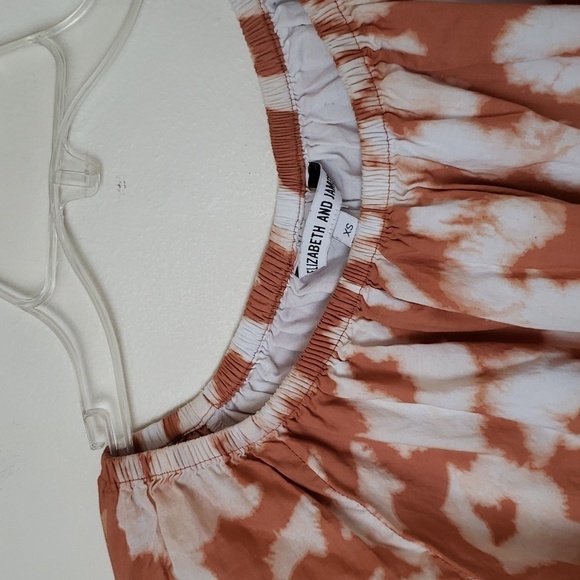 Elizabeth and James cheetah print tie dye dress flowy, on off shoulder, women XS - Picture 5 of 10